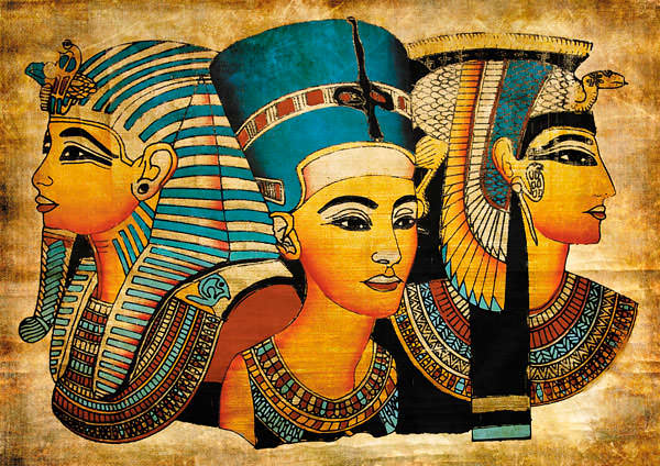 изображения Клеопатры и Нефертити с подводкой для глаз