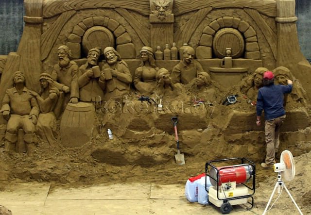 Японские скульптуры из песка