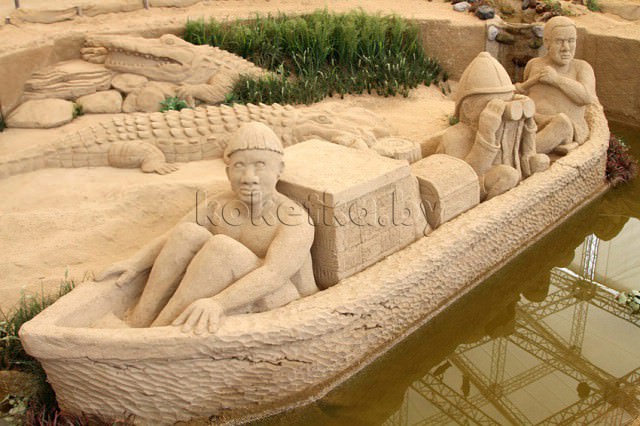 Японские скульптуры из песка