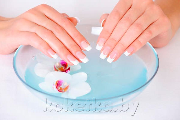 Дезинфекция ногтей в солевой ванночке 