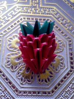Модульное оригами Клубника. Мастер класс
