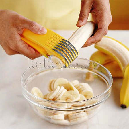 Так нарезает этот инструмент бананы
