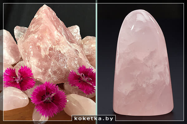 камень розовый кварц