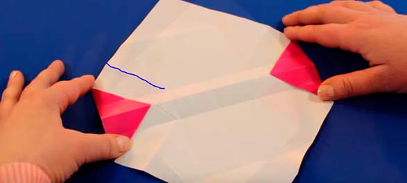 Шаблон листа для сумки оригами
