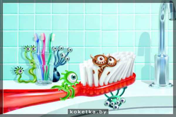 Бактерии на зубных щётках