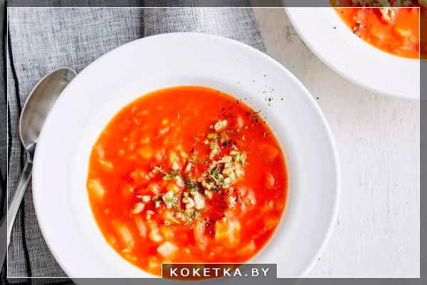 Согревающий томатный суп с вермутом и фенхелем