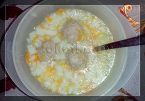 фото рецепт приготовления супа с фрикадельками для детей
