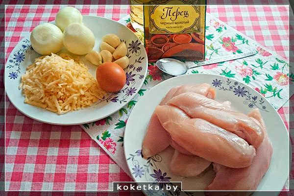 Ингредиенты для приготовления куриных котлеток 