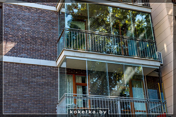 Балкон, французское остекление, Санкт-Петербург Французское остекление балкона