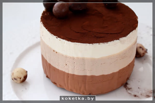 Фото-рецепт муссового торта "3 шоколада"