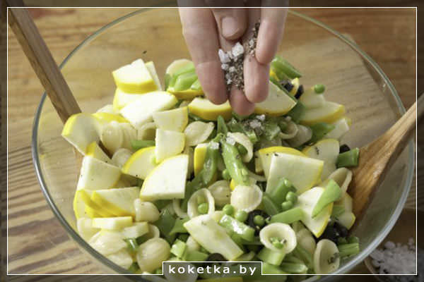  Салат из пасты с овощами. Фото-рецепт